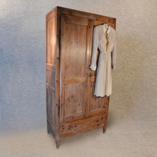 Wardrobe Antique Pine French Quality Vintage Cupboard Double C1900