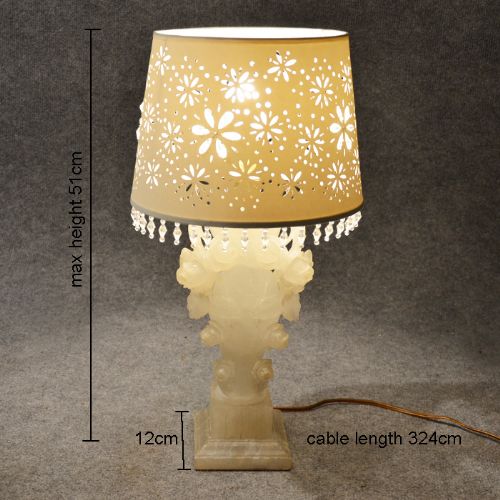 fig 1. Table Side Lamp Italian Art Deco Alabaster Marble Vintage c1930