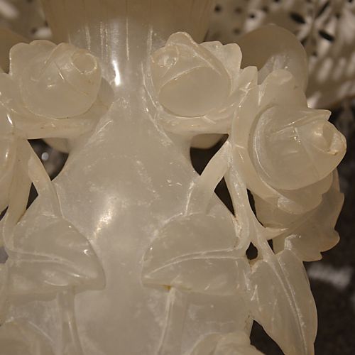 fig 2. Table Side Lamp Italian Art Deco Alabaster Marble Vintage c1930
