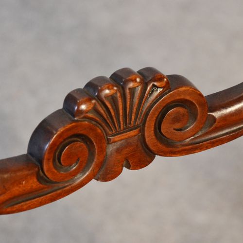 fig 3. Desk Chair Antique Leather Scroll Arm Armchair Office Study Regency c1835