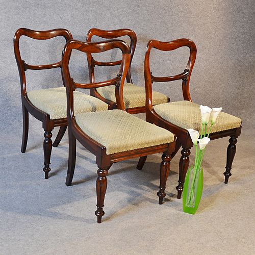 Antique Rosewood Dining Chairs English William IV Quality Set 4 Four C1835