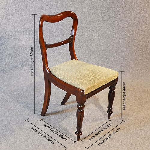 fig 1. Antique Rosewood Dining Chairs English William IV Quality Set 4 Four c1835
