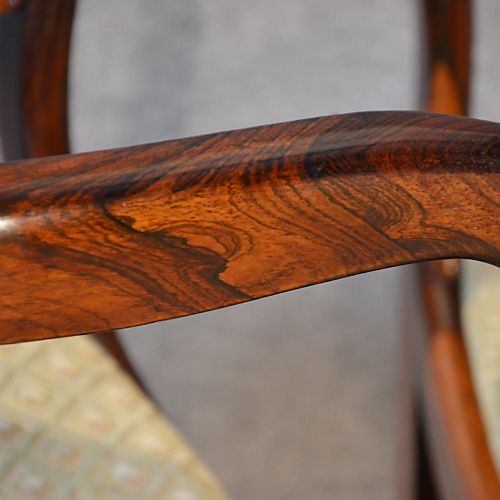 fig 3. Antique Rosewood Dining Chairs English William IV Quality Set 4 Four c1835