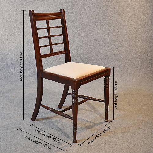 fig 1. Art Deco Set 4 Four Kitchen or Dining Chairs Mahogany Antique Vintage c1930