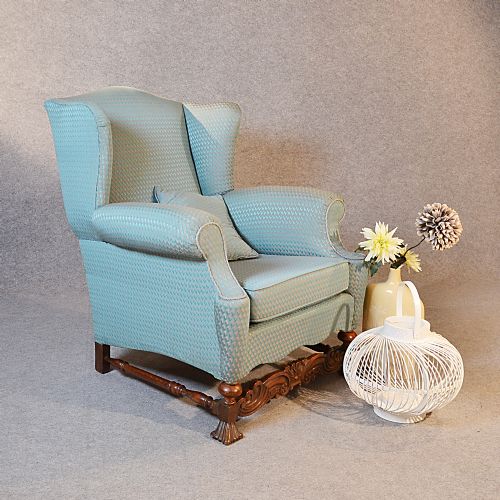 Antique Armchair Wingback Wing Arm Chair Victorian English C1900