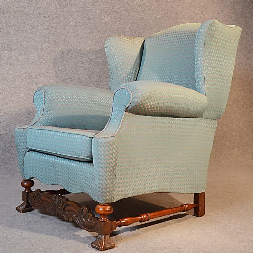 fig 2. Antique Armchair Wingback Wing Arm Chair Victorian English c1900