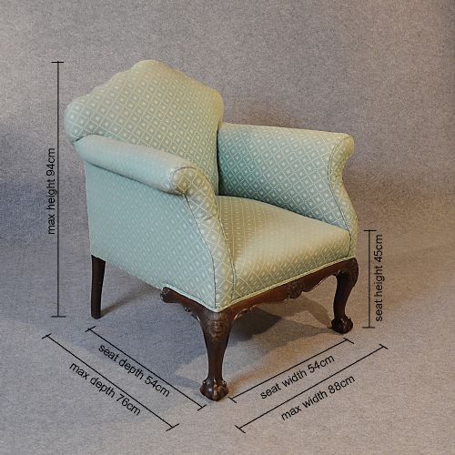 fig 1. Antique Armchair Drawing Room Upholstered Easy Chair Victorian English c1900