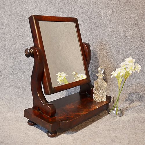Antique Mirror Compact Size Dressing Vanity Swing Cosmetic Toilet English C1850