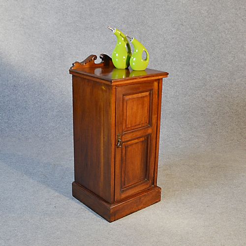 Antique Cabinet Narrow Walnut Pot Cupboard Bedside Unit C1900