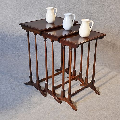 Antique Nest Tables Side Occasional English Victorian Mahogany C1900