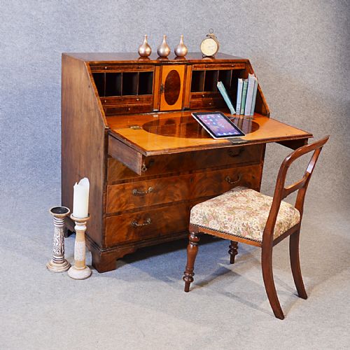 Antique Georgian Writing Bureau Large English Desk on Chest Top Quality C1780