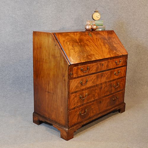 fig 1. Antique Georgian Writing Bureau Large English Desk on Chest Top Quality c1780