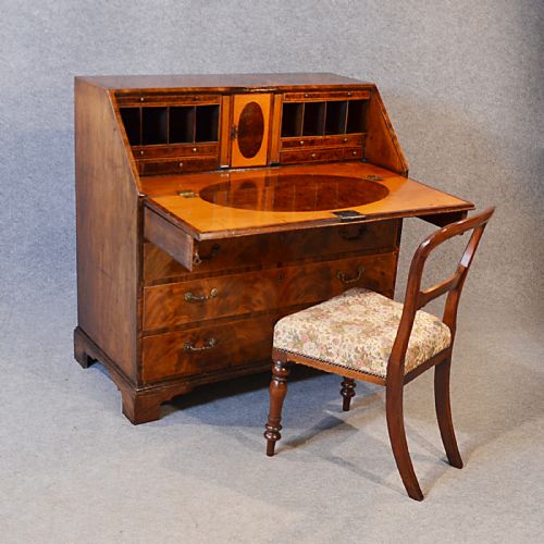 fig 4. Antique Georgian Writing Bureau Large English Desk on Chest Top Quality c1780