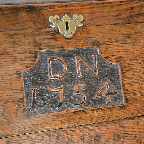 fig 4. Antique Bureau Georgian Writing Desk on Chest Quality English Oak c1754
