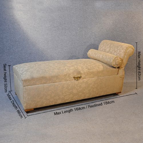 fig 1. Antique Chaise Longue Day Bed Quality Ottoman Chair Victorian English c1900