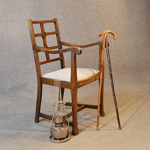 Antique Armchair Elbow Chair Carver English Oak Arts & Crafts C1900