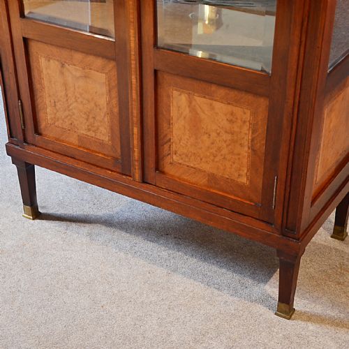 fig 3. Antique Display Case China Cabinet Glazed Bookcase Fine Quality Edwardian c1910