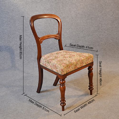 fig 1. Antique Dining Side Office Desk Study Chair English Victorian Mahogany c1870