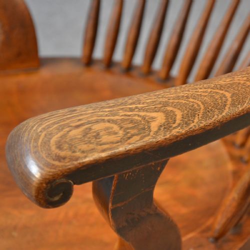 fig 3. Desk Armchair Quality Oak Office Study Chair English Edwardian Wide Seat c1910