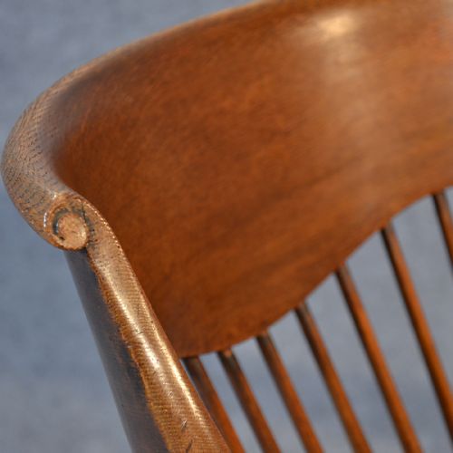 fig 4. Desk Armchair Quality Oak Office Study Chair English Edwardian Wide Seat c1910