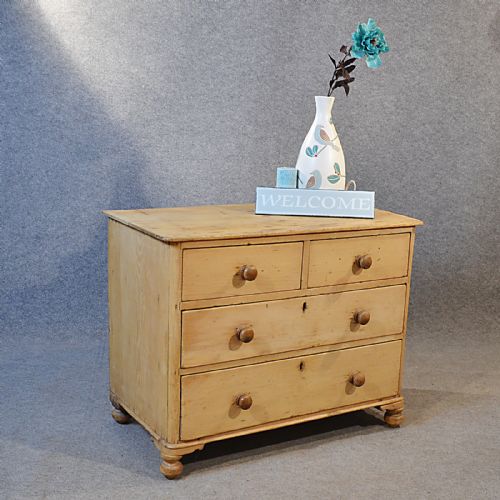 Antique Chest Drawers Original English Victorian Pine C1900
