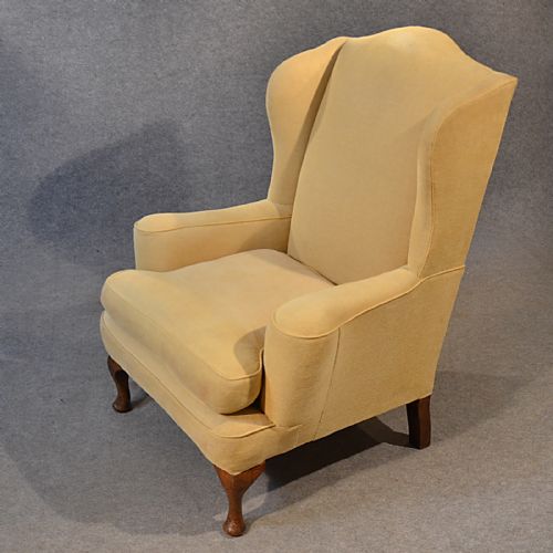 fig 4. Antique Armchair Wingback Wing Arm Chair Victorian English c1900