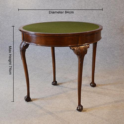 fig 2. Antique Quality Demi Lune Folding Tea Games Sofa Card Table Mahogany c1900