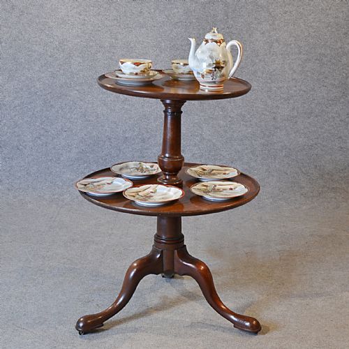 Antique Dumb Waiter Lamp Tea Table Server Display Buffet English Georgian C1780