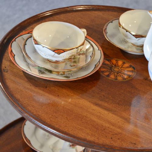 fig 4. Antique Dumb Waiter Lamp Tea Table Server Display Buffet English Georgian c1780