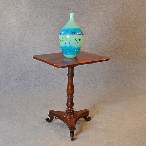 Antique Table English William IV Mahogany Side Lamp Tripod Wine Table C1835