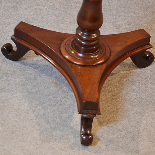 fig 2. Antique Table English William IV Mahogany Side Lamp Tripod Wine Table c1835