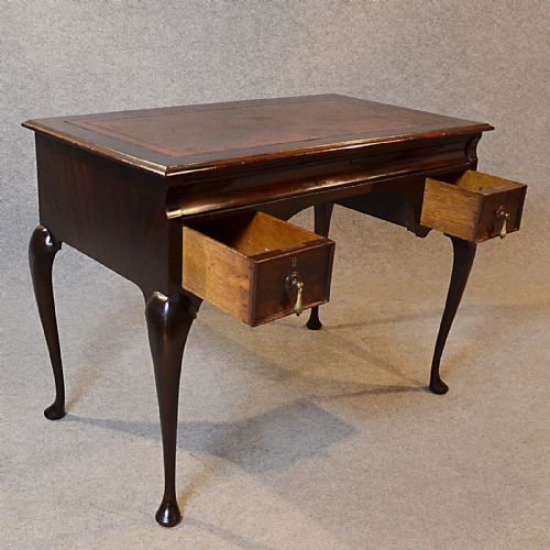 fig 2. Antique Desk Victorian Leather Top English Writing Table Lowboy By Goodall c1880