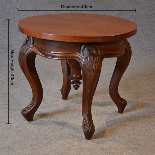 fig 1. Antique Side Lamp Table Small Circular English Victorian Mahogany & Oak c1870