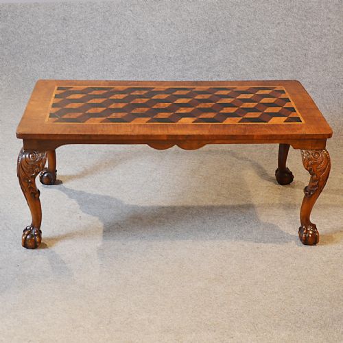fig 2. Antique Coffee Table Low Sofa Magazine Occasional Edwardian English Inlaid c1910