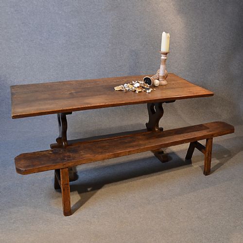 Antique Oak Kitchen Dining Table Country English Refectory 6' Long Quality C1890