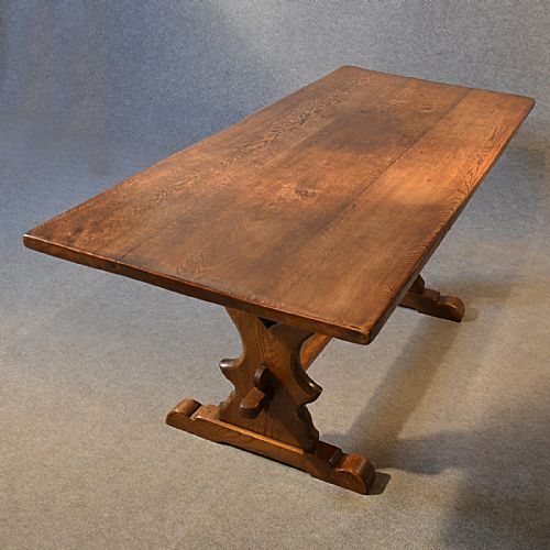 fig 2. Antique Oak Kitchen Dining Table Country English Refectory 6' Long Quality c1890