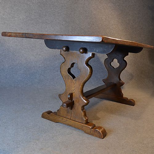 fig 3. Antique Oak Kitchen Dining Table Country English Refectory 6' Long Quality c1890