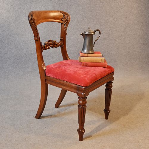 Antique Chair Dining Side Office Desk Study English William IV Mahogany C1870