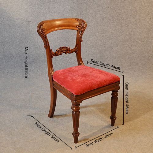 fig 1. Antique Chair Dining Side Office Desk Study English William IV Mahogany c1870