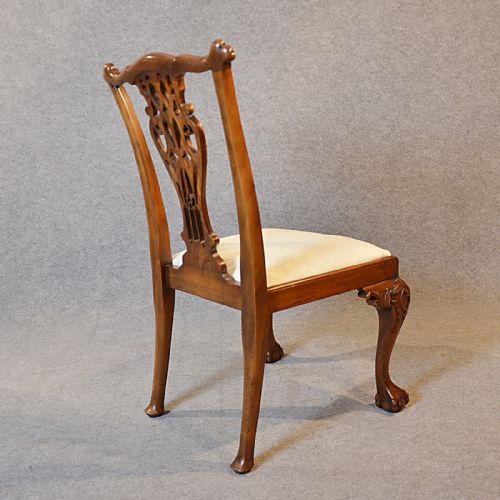 fig 3. Antique Chair Victorian Chippendale Revival Dining Side English Mahogany c1890