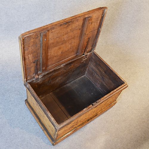 fig 2. Antique Blanket Chest Trunk Victorian Pine Storage Box Coffee Table c1850