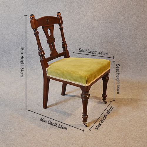 fig 1. Antique Set Four Walnut Dining Chairs Quality English By J Lamb Manchester c1870