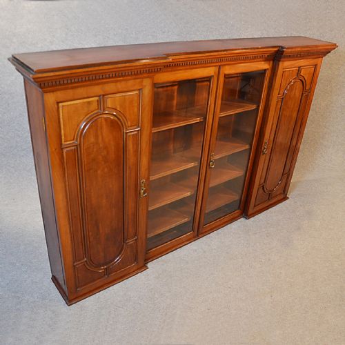 fig 4. Antique Walnut Glazed Bookcase Cabinet Dresser Top Fine Quality Edwardian c1910