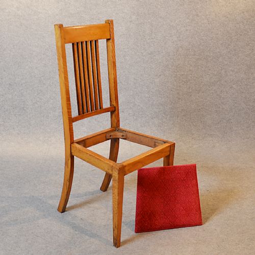 fig 3. Antique Set 4 Four Oak Kitchen Dining Chairs Quality English Arts & Crafts c1900