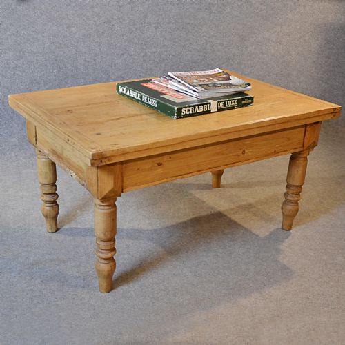 Antique Coffee Table Victorian Pine Low Sofa Magazine Large Occasional C1880
