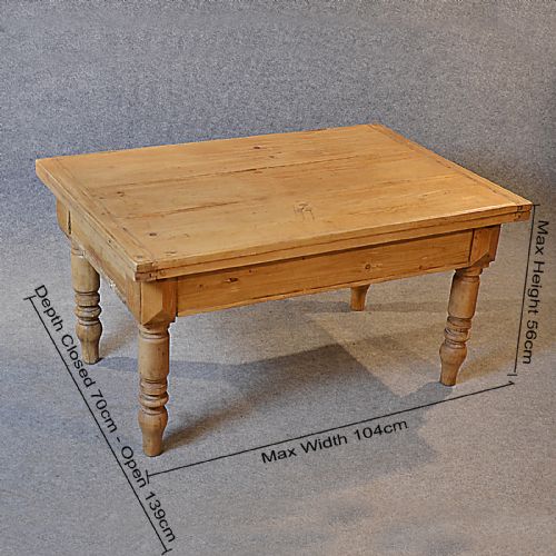 fig 1. Antique Coffee Table Victorian Pine Low Sofa Magazine Large Occasional c1880