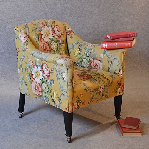 Antique Armchair English Victorian Salon Reading Bedroom Hall Arm Chair C1870