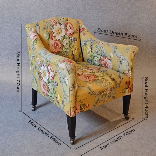 fig 1. Antique Armchair English Victorian Salon Reading Bedroom Hall Arm Chair c1870