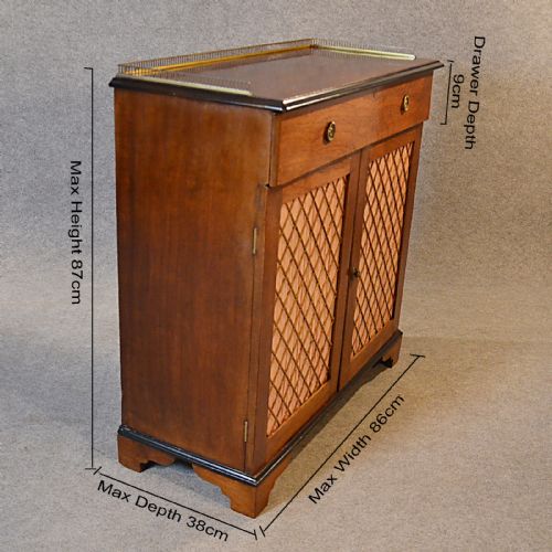 fig 1. Antique Cabinet English Regency Chiffonier Hall Cupboard Buffet Mahogany c1830