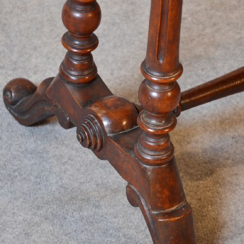 fig 3. Antique Table Oval Victorian Leather Top English Writing Library Side Hall c1880